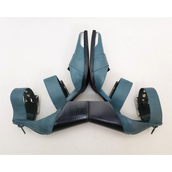 Free People X Jeffrey Campbell Hendrix Heels Dusty Blue Size 6 - Picture 4 of 5